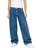 989Zé ENZO Womens Wide Leg Baggy Jeans Casual Cotton Loose Fit Relaxed Stretch Denim Jean Pants EZL678_Jeans Blue 10 R