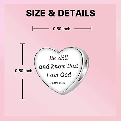 Image of LUXILLA Love You Best Friend Grandma Wife Heart Charm 925 Sterling Silver Charms Fit for Bracelets Necklace Jewelry Gift for Women