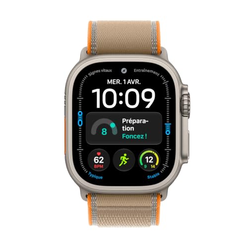 Apple Watch Ultra 4 GPS + Cellular 49 mm Boîtier en Naturel avec Boucle Trail Sable / - vue 4