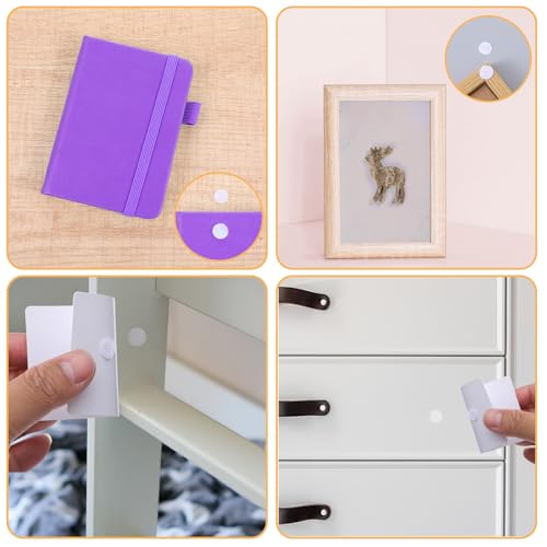 504 Paar Klettpunkte Selbstklebend 10mm Klett Klebepunkte Selbstklebende Klettpunkte Klebe Punkte Klettverschluss Selbstklebend Rund Weiß Klett Klebe Punkte für Handwerk Gebrauch Papier Leder(10mm)