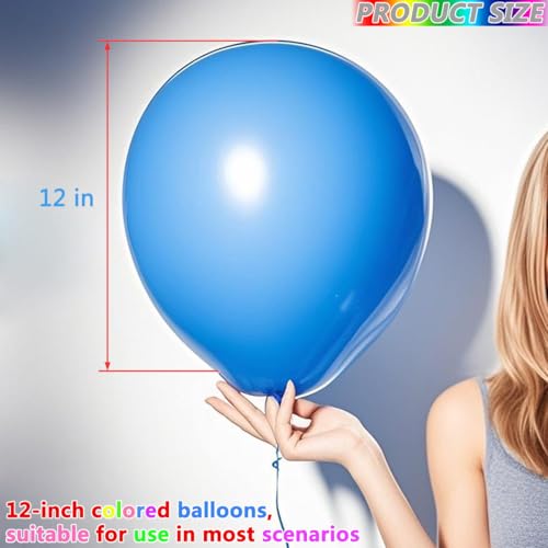 Image of Thickened Balloons 100Pcs Birthday Balloons Assorted Colors 12 Inch Colorful Rainbow Balloon Party Latex Balloon
