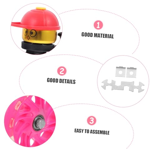 INOOMP 1set ruedas de entrenamiento para bicicleta con soporte trípode y luces intermitentes, ruedas auxiliares para niño y niña, fáciles de instalar para equilibrio y confianza miniatura 7