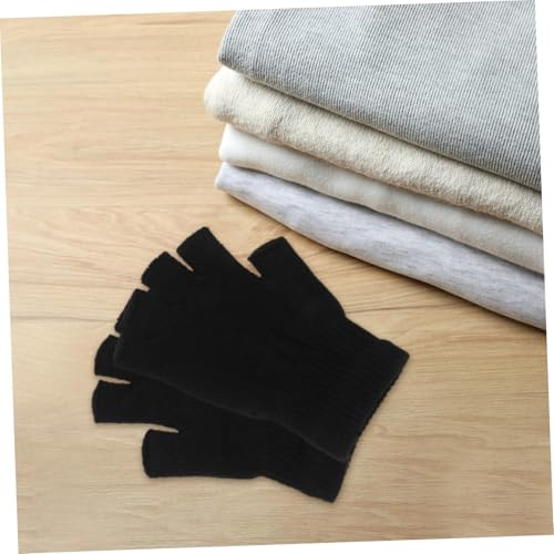 Guantes sin dedos invierno negros táctiles para ciclismo urbano y paseos en invierno 5
