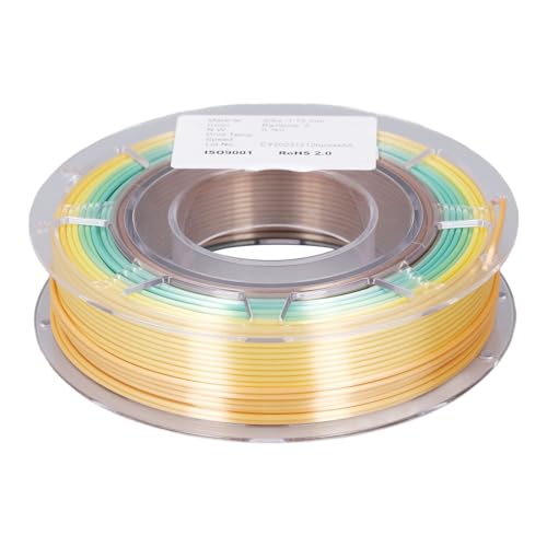 Silk Pla 3D Printer Filament Bundle, 3D Printer Pla Filament 1.75mm Spool Bundle 200g Printing Consumable Silk Shiny Fas