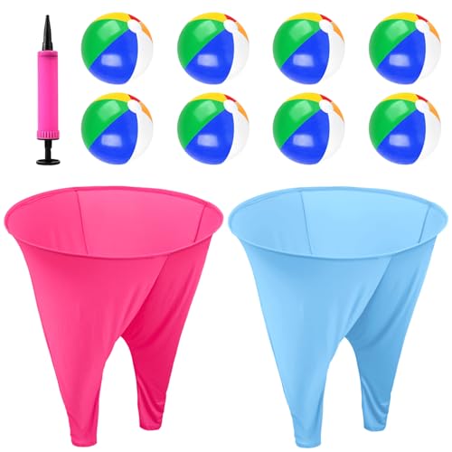 OMKSIH Granny Pants Yard Game 2Pcs Freaky Party Games Pants with 8 Bouncy Balls and 1 Air Pump Fun Multiplayer Party Giant Outdoor Game Backyard Party Field Day Reunion Games for Adults and Family