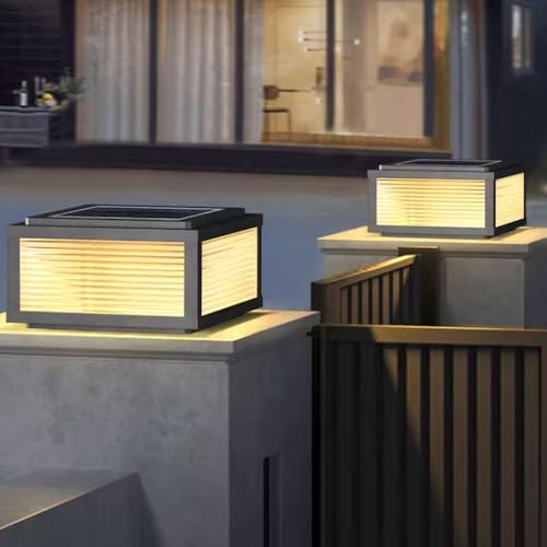 Farolas exteriores y tapas para postes con luces LED decorativas de terraza 3