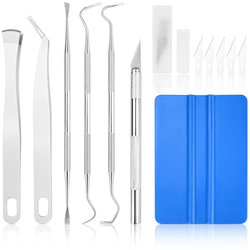 NISENTIA 7 Stück Plotter Zubehör Entgitterwerkzeug, Vinyl Jäten Werkzeuge DIY Bastelwerkzeug Set mit 5 Ersatzklingen, Plotter Werkzeuge Set für Selbstklebendes Vinyl, Silhouette HTV und Relief