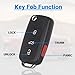 Key Fob Remote Compatible with 2011-2016 VW Volkswagen Tiguan Touareg Jetta Beetle CC Eos Golf GTI Passat Car Key Replacement (NBG010180T) Flip Keyless Entry Remote, 2 Pack
