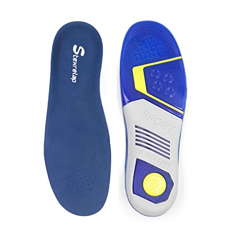 Gel Insole with Arch Support for Plantar Fasciitis Shock Absorbing Insert Foot Pain