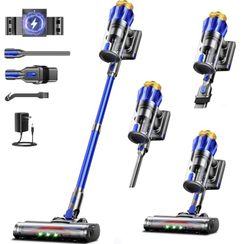 Image of Cordless Vacuum Cleaner, 650W 55KPa Powerful Suction, 70Mins Self-Standing Stick Vacuum with Anti-Tangle Brush, Touch Screen & 1.8L Dust Cup, Vacuum Cleaners for Home, Pet Hair, Carpets & Hard Floors