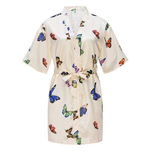 Baby Boys Outfits Suits Children Baby Kid Girl Print Summer Kimono Robes Bathrobe Sleepwear 6X Women (Beige, 3-5 Years) #TOP14