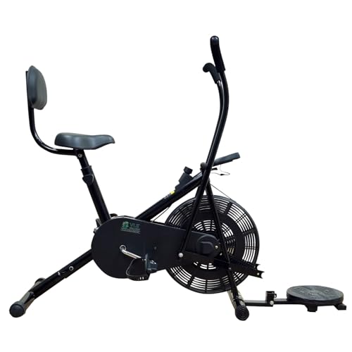 Image of VLSEX02BT Air Bike Exercise Cycle With Back Rest & Twister Max User Weight 130 Kg 1-Year Warranty