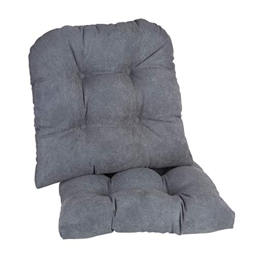 Klear Vu Gripper Overstuffed Universal Chair Cushions, 17x17, Bluestone