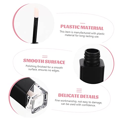 Beaupretty 4pcs Empty Lipstick Tube Gloss Tubes Refillable Bottle Women Cosmetic Tools Lipstick Container Plastic Black2