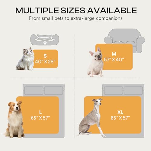 Luciphia Waterproof Dog Blanket for Small Puppy Ultra-Soft Calming Cut Pile Flannel Throw Durable & Warm Furniture Protection for Couch Car Pet Cat Blanket Machine Washable Soft White,S(40''x28'') - Image 7