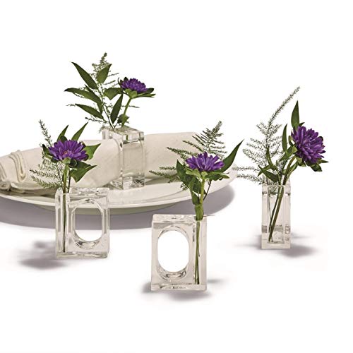 Two's Company Set Of 4 Napkin Rings/Bud Vase #TOP3