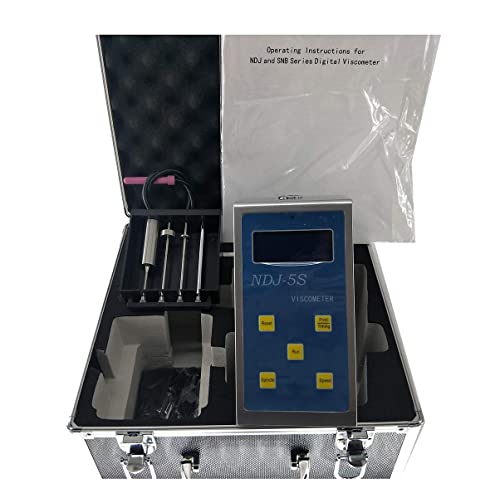 Cnyst Lab Viscometer Liquid Viscosity Meter With Rtd Temperature Sensor 4 Spindles Code Measuring Range 20 To 100,000Mpa·s #TOP6