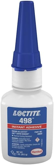Loctite 498 Super Bonder 442-49850 1oz Instant Adhesive, Thermal Cycling Resistant, Clear Color