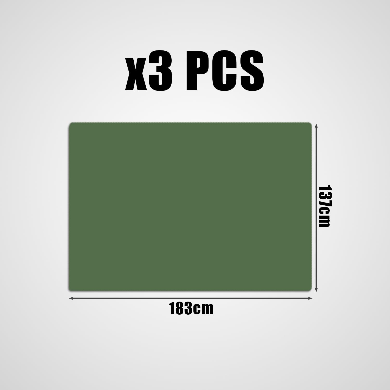 XMNIVATE 3 Rectangular Dark Green Tablecloths - Large, Suitable for Birthdays Poker, Picnics, Banquets, Parties (137×183cm) - Image 2