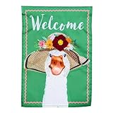 Evergreen Giddy the Goose Applique Garden Flag 12x18 Double Sided, Welcome Summer Flag For Outside House, Front Door, Garden, Yard