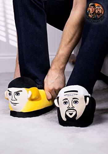 Jay & Silent Bob Character Slippers for Adults - Plush Anti-Slip Cushioned Slippers - Officially Licensed2