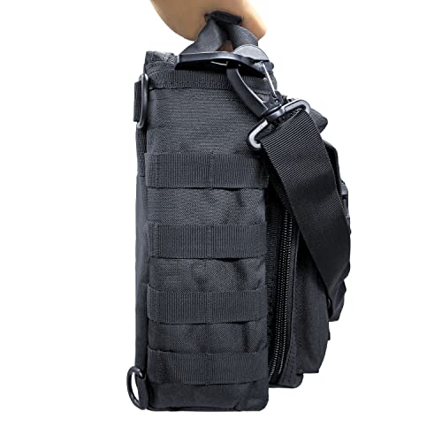 Alephnull Sac pour ordinateur portable et tablette jusqu'à 14" – Sac à bandoulière avec bandoulière pour homme et femme (Noir) – vue 2