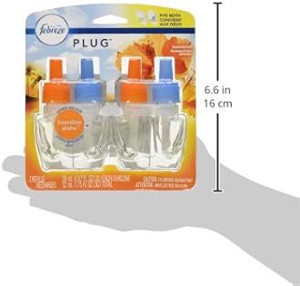 Febreze Plug In Air Freshener Scented Oil Refill, Hawaiian Aloha,2 Count