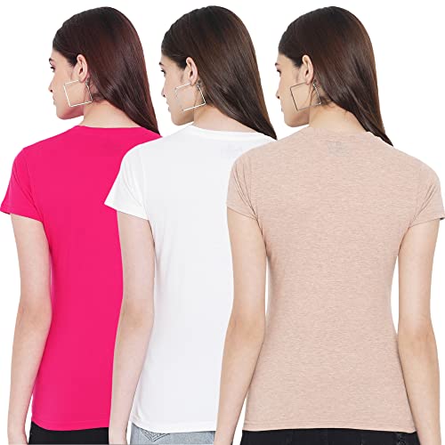 Image of Preneum Women's Cotton Regular Fit Graphic Stylish Printed Short Sleeves Casual T-Shirt |Trend & Styles