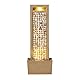 Teamson Home Garten Outdoor Brunnen Hoher Wasserfall mit warmen LED-Lichtern, Coastal Seashell Design, Robustes Polyresin, braunes Finish