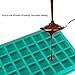 BUSOHA Square Caramel Candy Molds Silicone,40 Cavity Non-Stick Square Silicone Molds with 1 Droppers for Gummy,Chocolate,Hard Candy, Butter, Ice Cube, Dog Treats