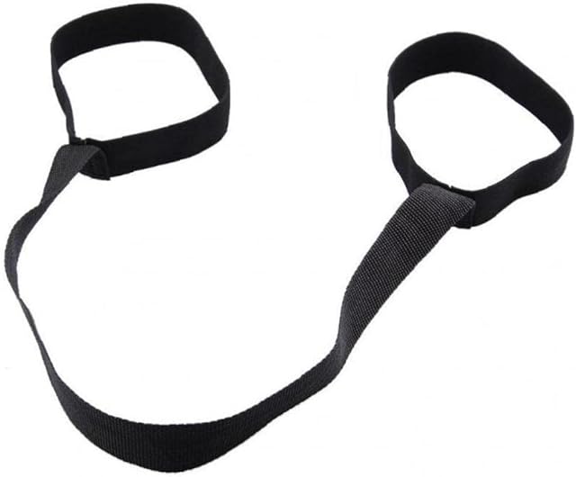 Zonster Adjustable Yoga Mat Strap Cotton Fitness Mat Shoulder Strap Carry Sling Loops Hanging Carrier Fitness Supplies, Black, One Size