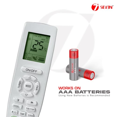 Image of 7SEVEN Compatible with Blue Star AC Remote Control YAP1FB Model 206 Fit for Split & Window 1 | 1.5 | 2 Ton Air Conditioner Remote - Match Remote Keys Exactly to Replicate Genuine Remote Function