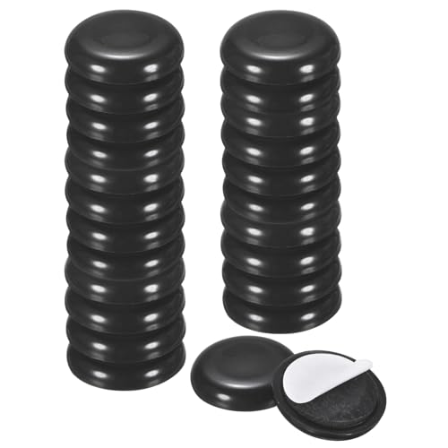 Image of M METERXITY 24-Pack Furniture Sliders, 1 inch Diameter EVA Foam Felt Pad Self-Adhesive Mover Glides for Carpet /Chair /Tables, Furniture Round Pads Floor Protectors [Black]