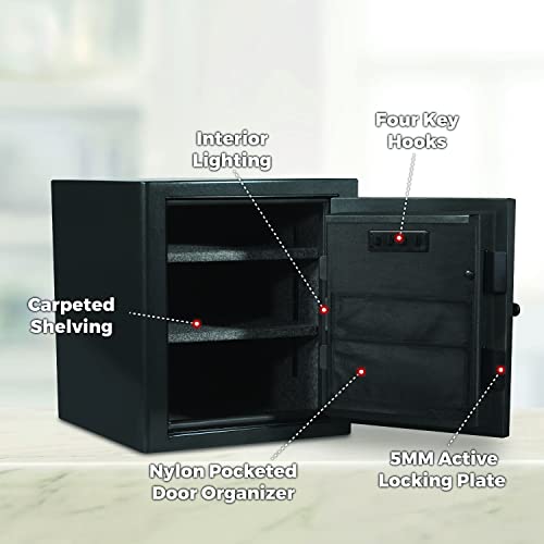 Sanctuary Diamond Safe, 2.34 Cu Ft, Fireproof Waterproof Safe For Home & Office With Electronic Lock And Key, Dark Grey Metallic Gloss #TOP2