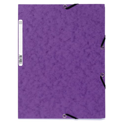 Exacompta - Réf. 55508SE - 1 chemise à élastiques - pochette 3 rabats - en carte lustrée 400 g/m2 - dimensions 24 x 32 cm pour documents au format A4 -...