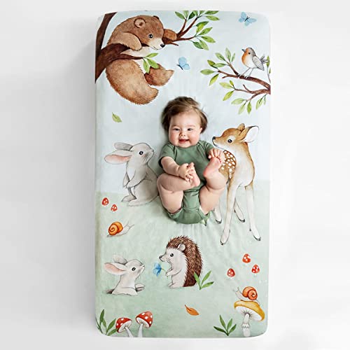 *New* Rookie Humans 100% Cotton Sateen Fitted Crib Sheet: Enchanted Forest. Use As A Photo Background For Your Baby Pictures. Standard Crib Size (52 X 28 Inches) #TOP3