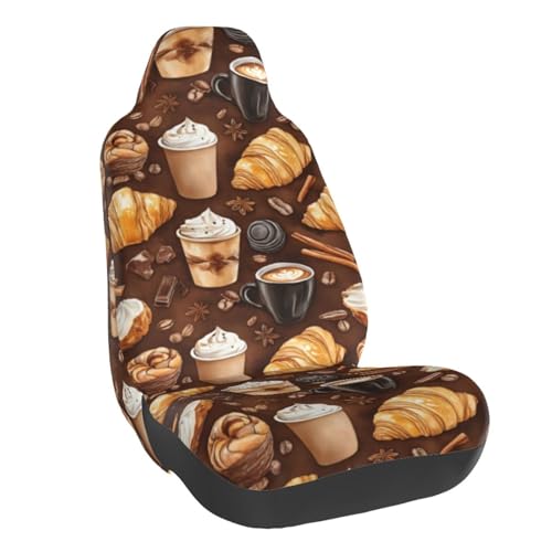 Housses de siège pain au café lot de 2 amovibles pour le confort de votre camion ou SUV