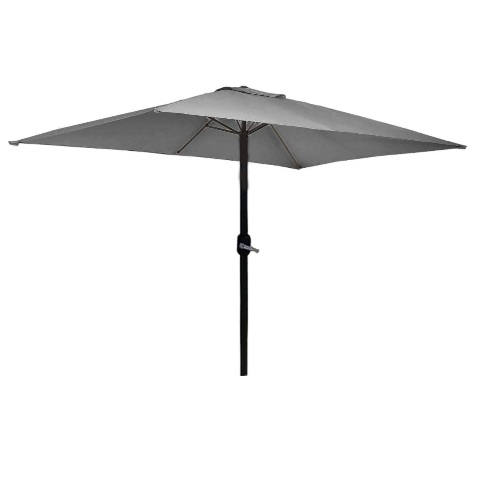 BESCH Sombrilla Parasol Grande con Manivela para Jardin Terraza Patio Exterior Tubo de Acero - Paragua Grande Protección UV UPF 50+