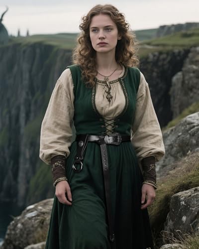 Joukavor Renaissance Belt with Skirt Hike for Women Fantasy LARP Cosplay4