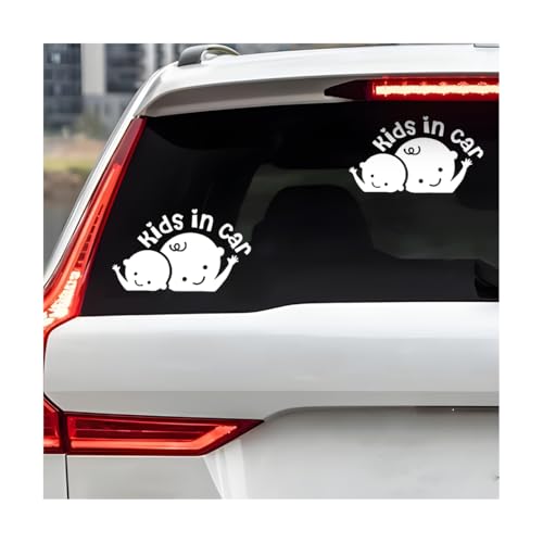 Zpana Kids in Car Sticker 2PCS Waterproof Reflective Decal