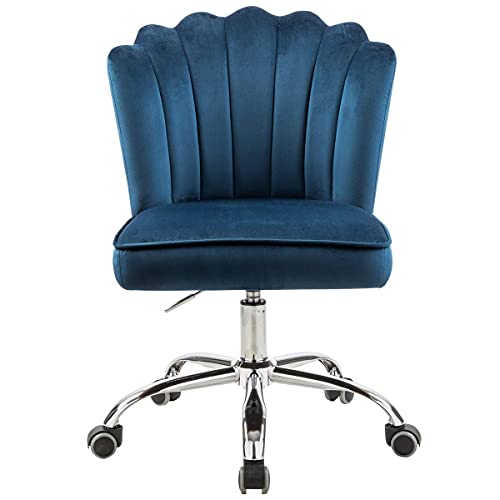 SEPNINE Chaise De Bureau À Domicile Chaise De Bureau Réglable en Hauteur Chaise Pivotante Ergonomique pour Ordinateur Bureau Chambre Commode Salon Bleu Cover