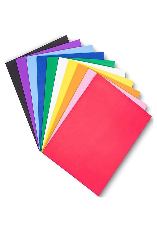Eva 25x35 cm 10 Renk 1 Paket Eva Süngeri 10'lu Okul Öncesi Kreş Anasınıfı Elişi Etkinlikleri