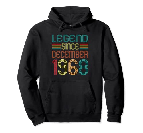 Legend Since December 1968 54 Years Old Retro 54th Birthday Sudadera con Capucha