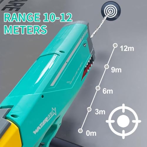 Image of VikriDA Big Size (44 * 13cms) Holi Electric Pichkari Water Gun with Dual Rechargeable Battery for Kids, 600CC & Excellent Range 40FT,Automatic High-Pressure Water Gun - Multicolor