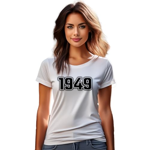T-shirt 1949 femme blanc pour un look casual chic au quotidien