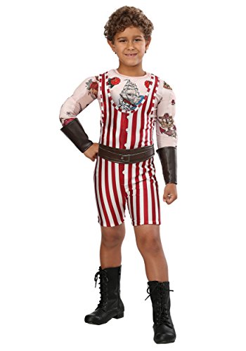 Disfraz completo vintage Strongman para niños miniatura 1