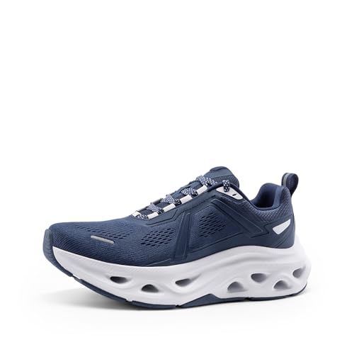 NORTIV 8 Men's Comfortable Walking Shoes MovePropel Athletic Breathable Gym Workout Tennis Jogging Cross Training Non Slip Fashion Running Sneakers 8.5 Dark Blue