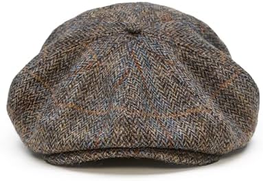 Sterkowski Peaky | 100% Harris Tweed Newsboy Cap for Men and Women | Warm Classic Elegant 8 Panels Hat