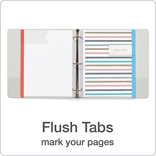 Oxford Plastic Binder Dividers, Full Pocket Top & Side Loading Sheet Protector Dividers, Built in Extra Large Tabs, Asst Colors, 5-Tab, 3 Sets (89651) - Image 7