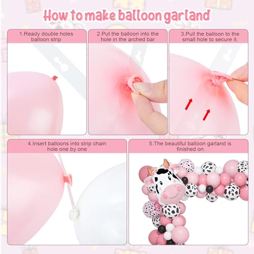 Save 37% on Pink Cow Party Decorations - Balloon Garland Kit - Image 4